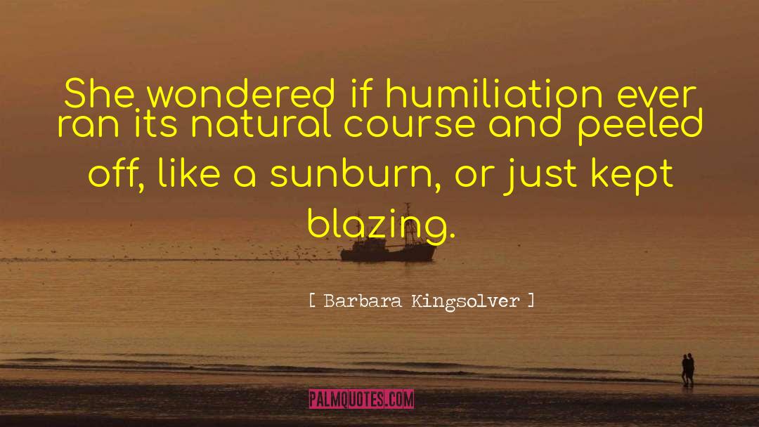Sunburn quotes by Barbara Kingsolver