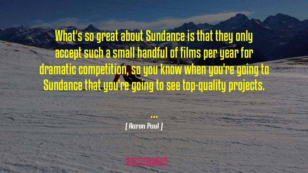 Sundance quotes by Aaron Paul