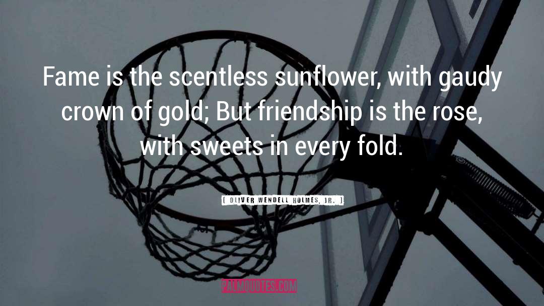 Sunflower And Friendship quotes by Oliver Wendell Holmes, Jr.