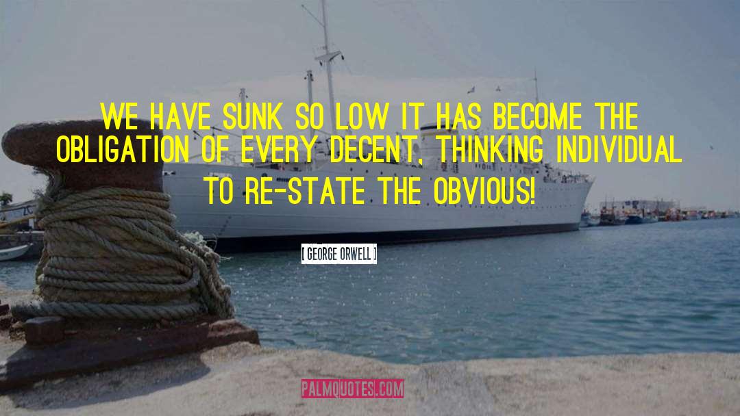 Sunk quotes by George Orwell
