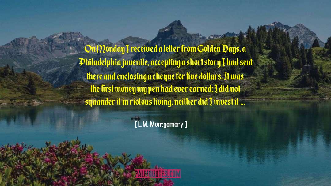 Sunny In Philadelphia quotes by L.M. Montgomery