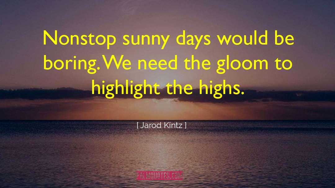Sunny quotes by Jarod Kintz