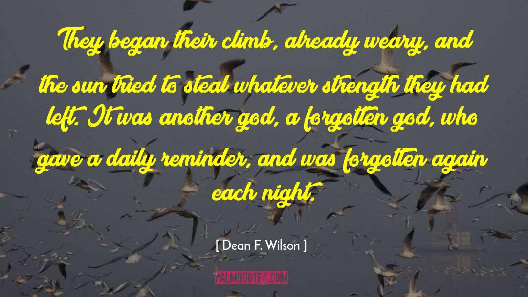 Sunset Reminder quotes by Dean F. Wilson