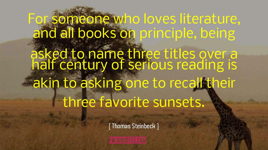 Sunsets quotes by Thomas Steinbeck