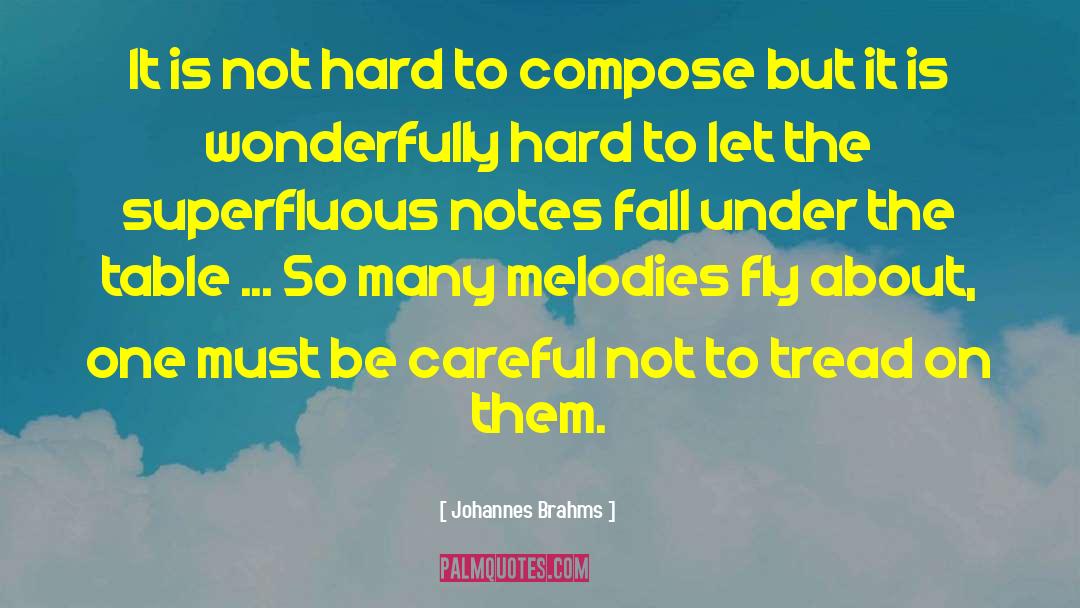 Superfluous quotes by Johannes Brahms