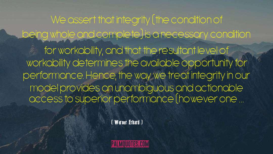 Superior Performance quotes by Werner Erhard