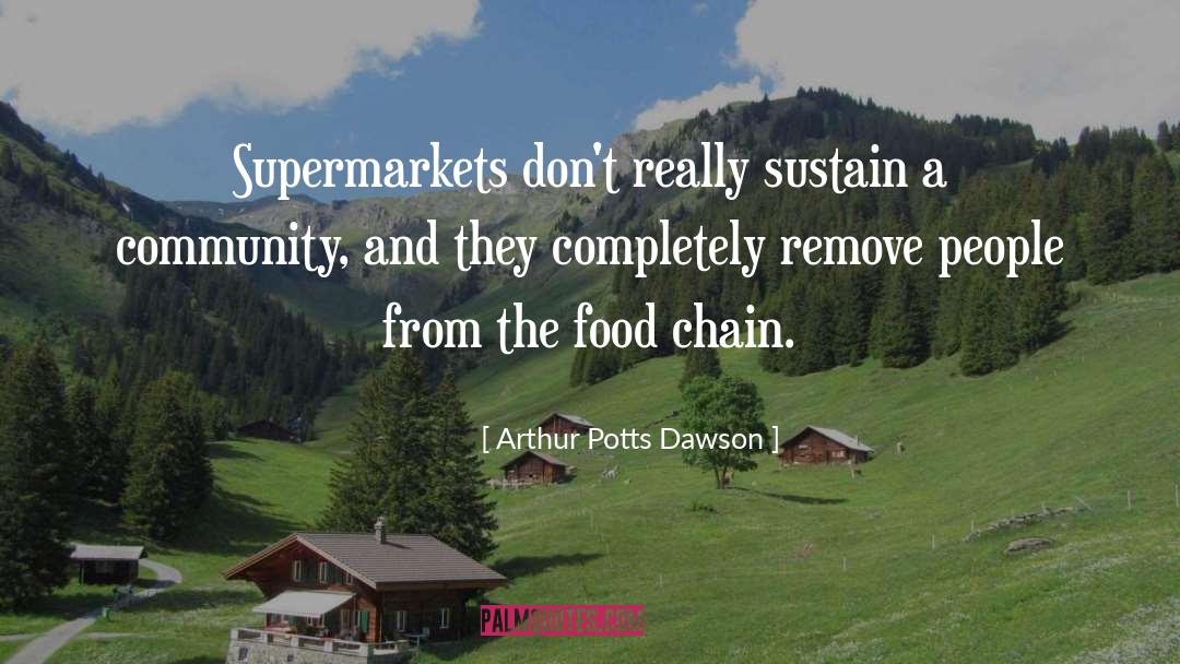 Supermarkets quotes by Arthur Potts Dawson