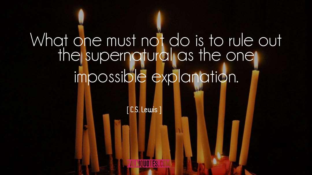 Supernatural Elements quotes by C.S. Lewis