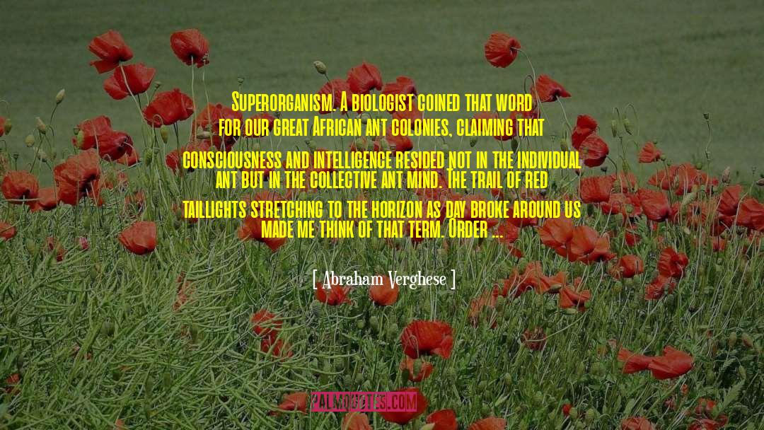 Superorganism quotes by Abraham Verghese