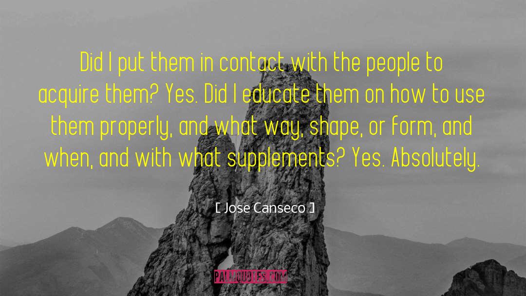 Supplements quotes by Jose Canseco