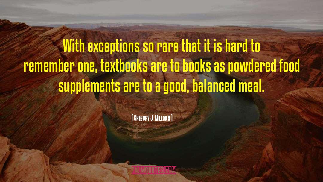 Supplements quotes by Gregory J. Millman