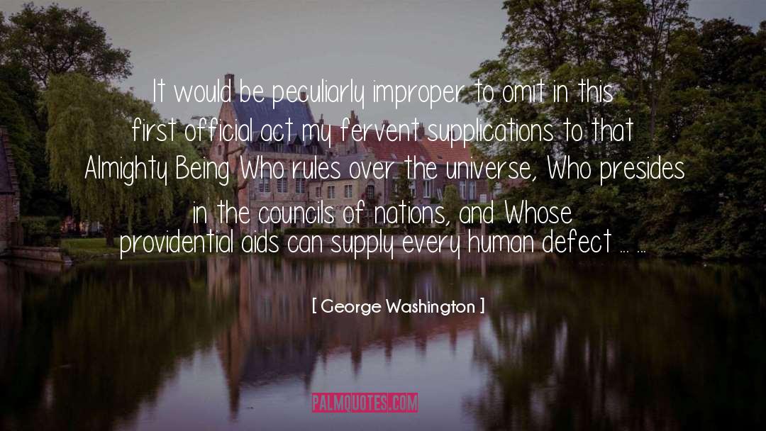 Supplication quotes by George Washington