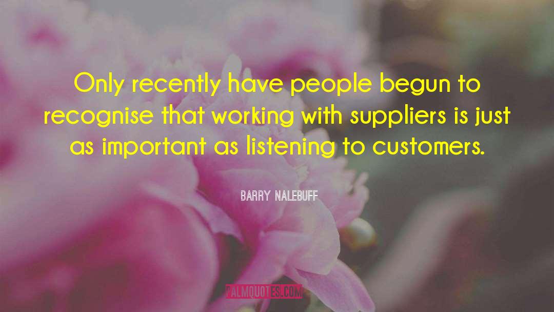 Suppliers quotes by Barry Nalebuff