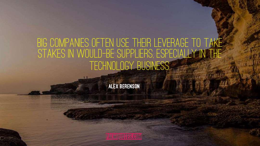 Suppliers quotes by Alex Berenson