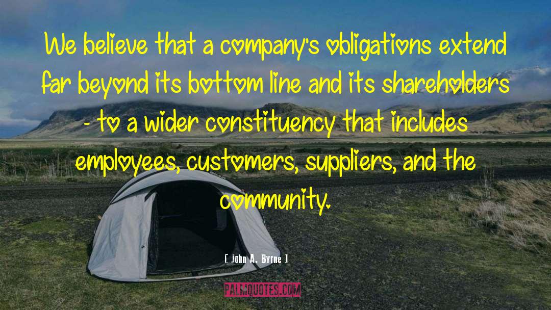 Suppliers quotes by John A. Byrne