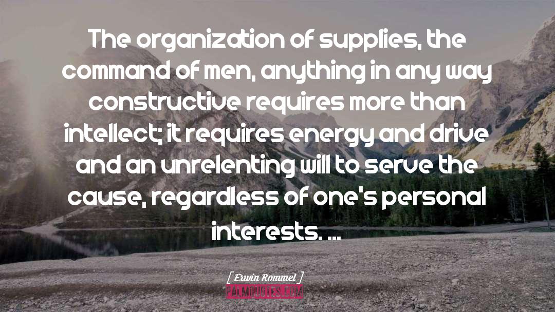 Supplies quotes by Erwin Rommel