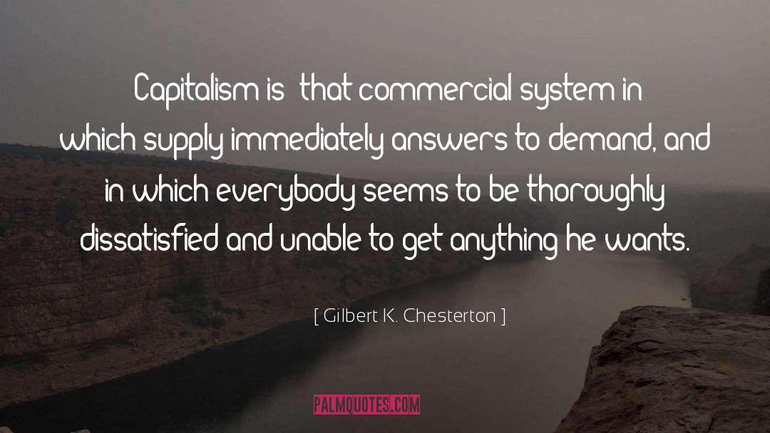 Supply And Demand Famous quotes by Gilbert K. Chesterton