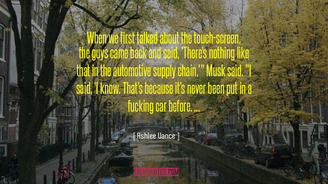 Supply Chain quotes by Ashlee Vance