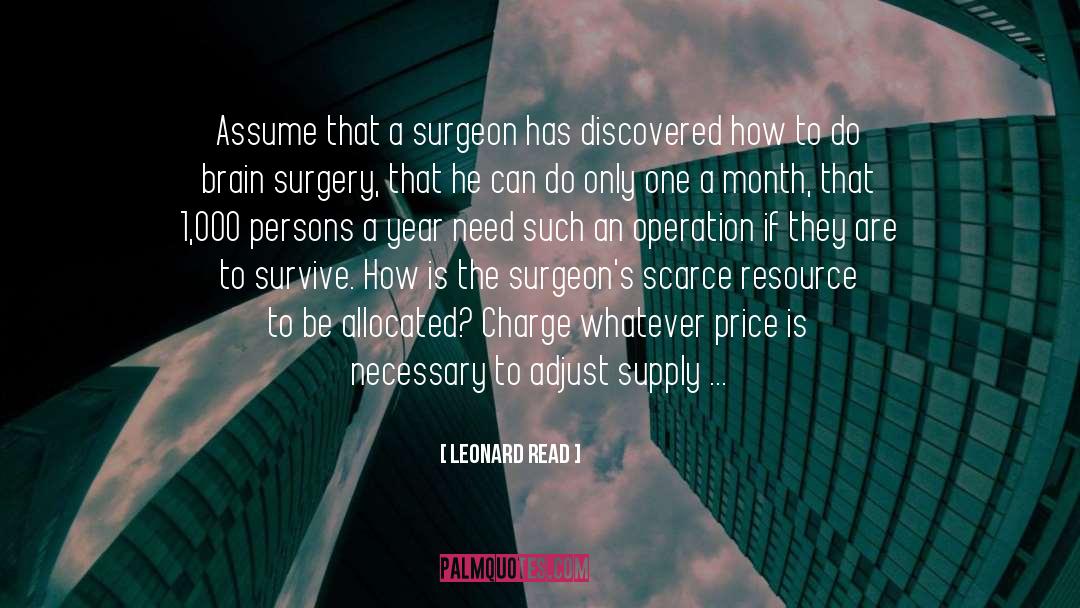 Supply quotes by Leonard Read