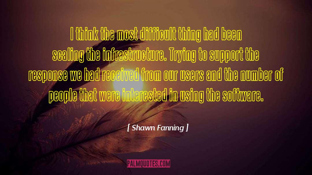 Support And Encouragement quotes by Shawn Fanning