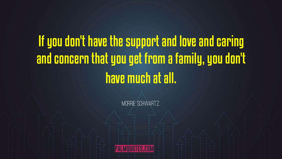 Support And Love quotes by Morrie Schwartz.