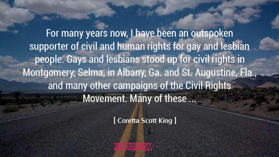 Supporter quotes by Coretta Scott King
