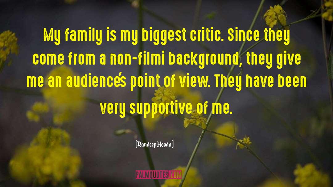 Supportive quotes by Randeep Hooda