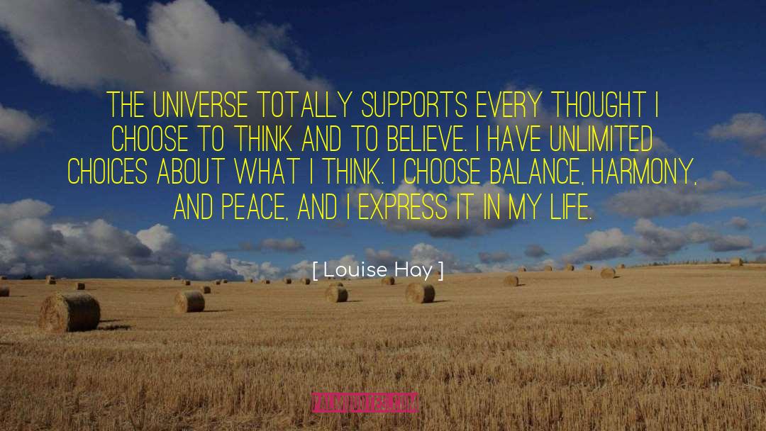 Supports quotes by Louise Hay