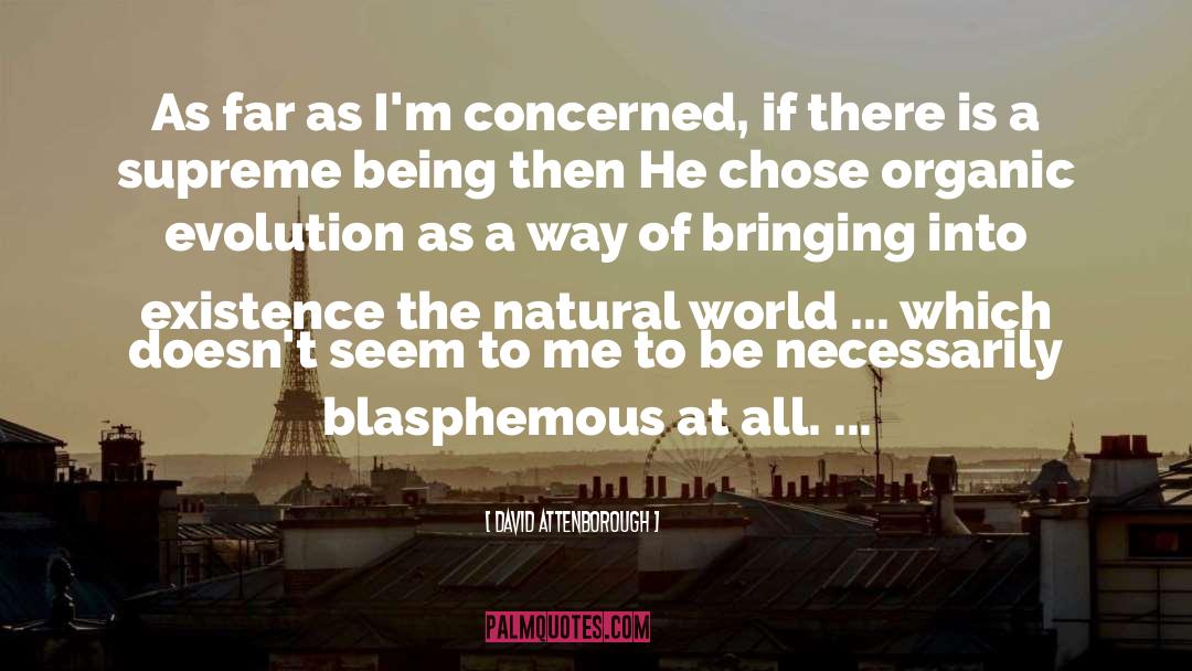 Supreme Being quotes by David Attenborough