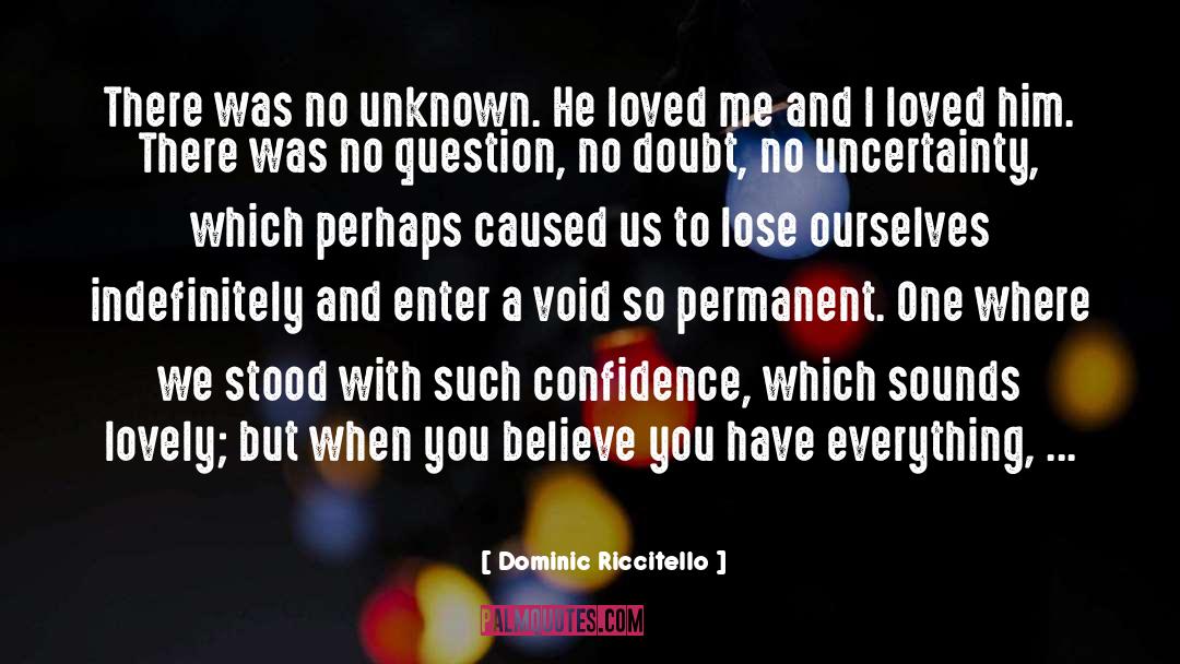 Supreme Confidence quotes by Dominic Riccitello