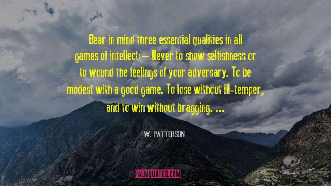 Supressing Feelings quotes by W. Patterson