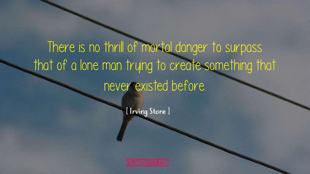 Surpass quotes by Irving Stone