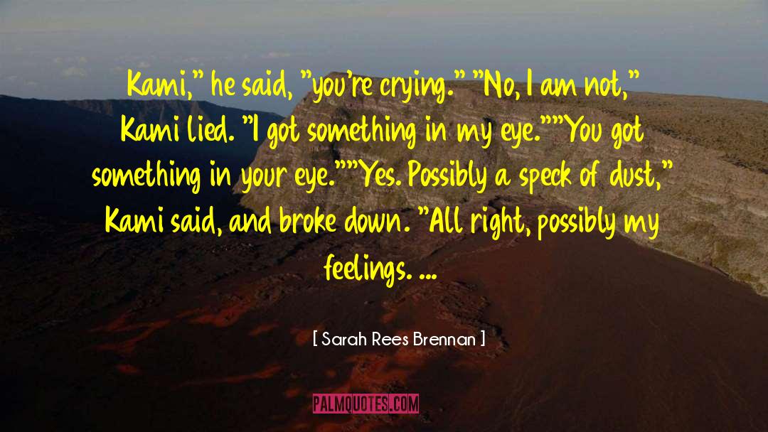 Surpressed Feelings quotes by Sarah Rees Brennan