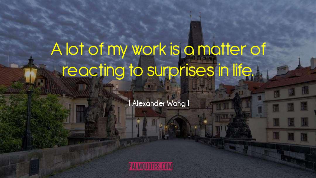 Surprise In Life quotes by Alexander Wang