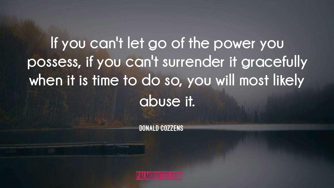 Surrender quotes by Donald Cozzens