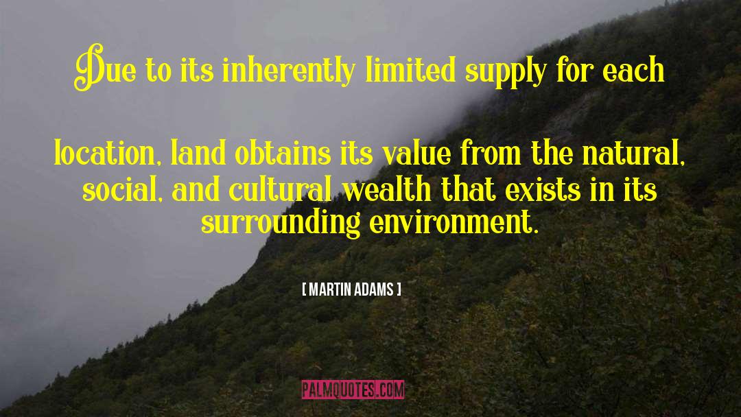 Surrounding Environment quotes by Martin Adams