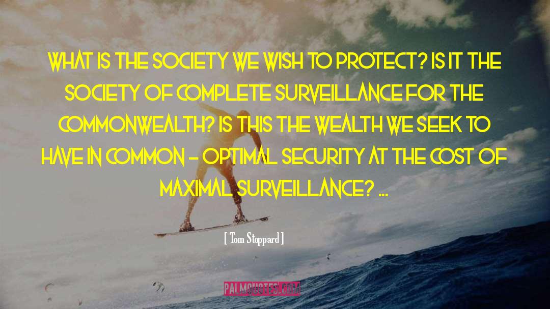 Surveillance Society quotes by Tom Stoppard