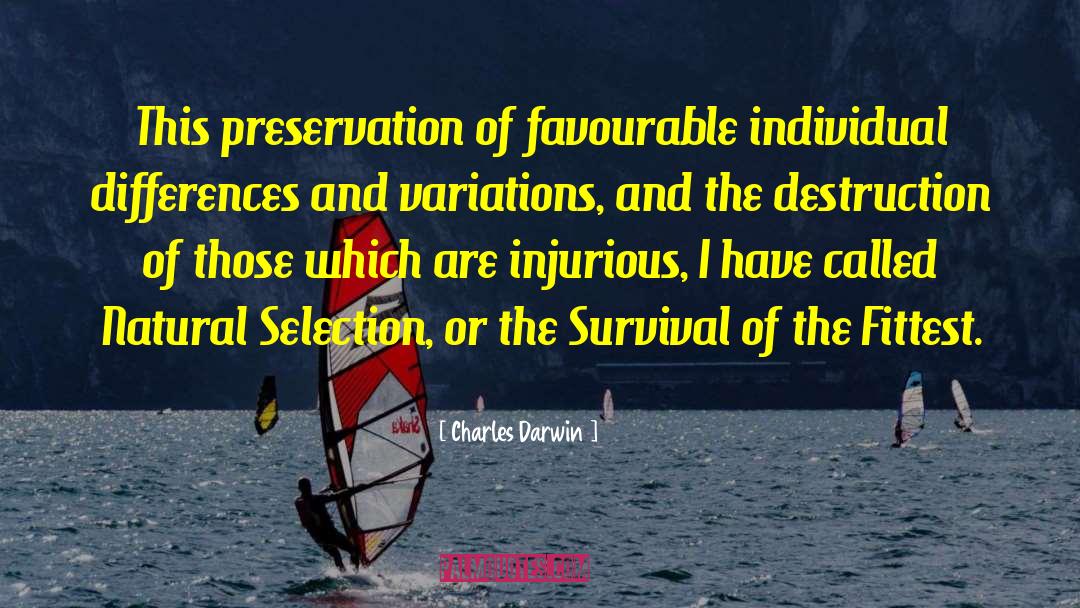 Survival Of The Fittest quotes by Charles Darwin