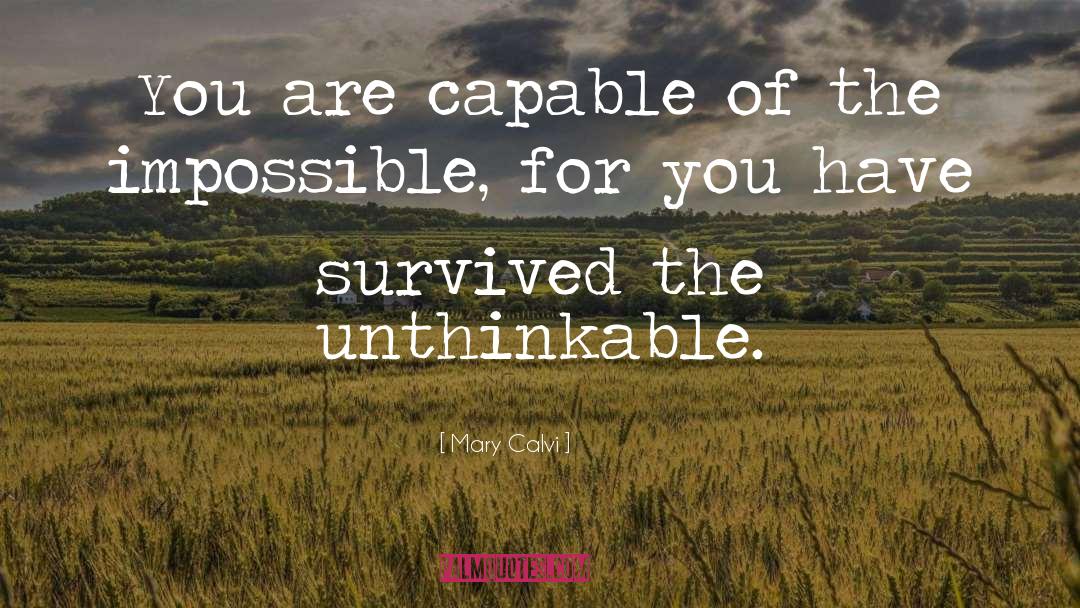 Survival quotes by Mary Calvi