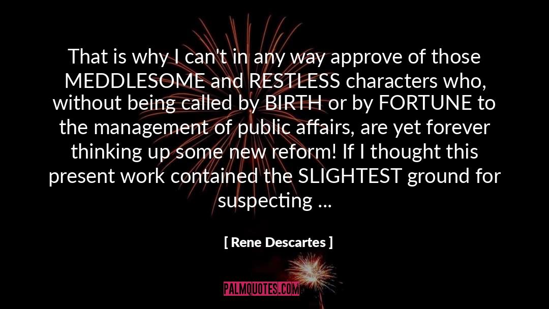 Suspecting quotes by Rene Descartes