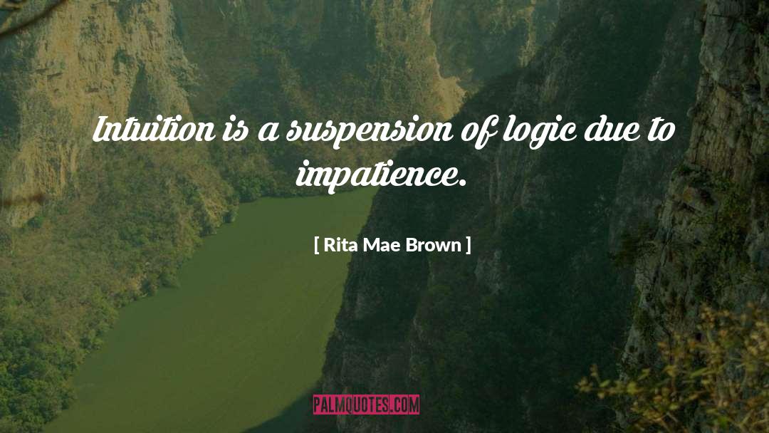 Suspension quotes by Rita Mae Brown