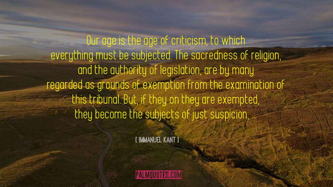 Suspicion quotes by Immanuel Kant