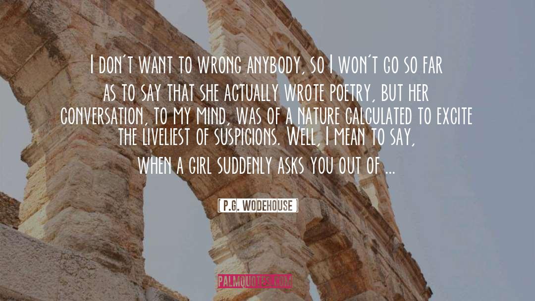 Suspicions quotes by P.G. Wodehouse