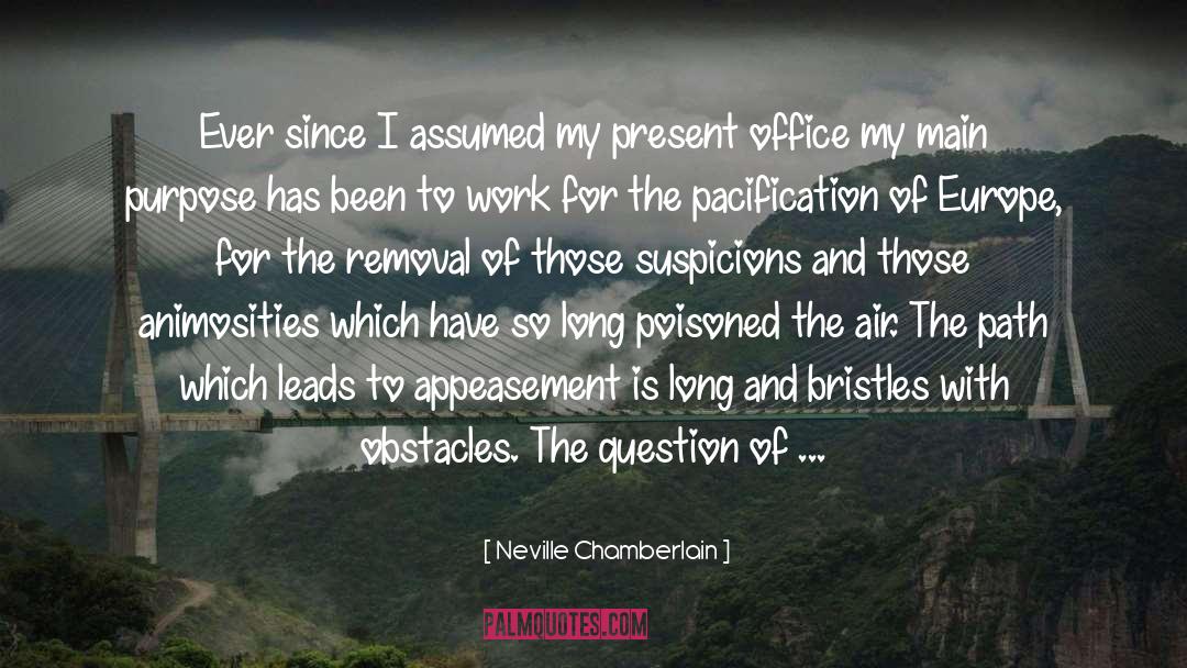 Suspicions quotes by Neville Chamberlain