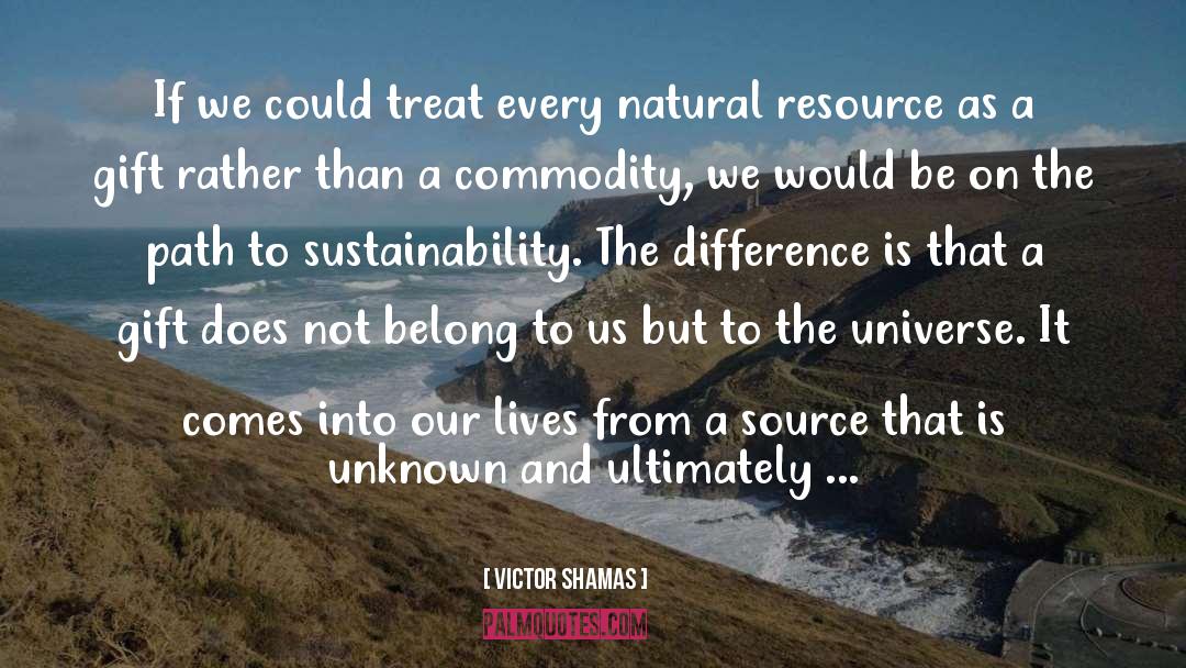 Sustainability quotes by Victor Shamas