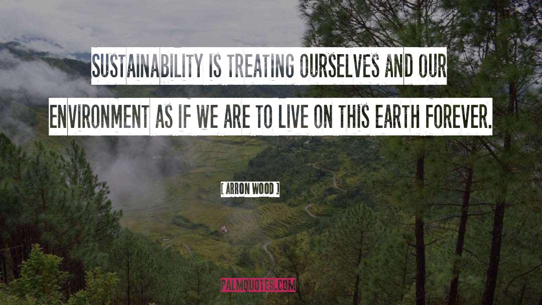 Sustainability quotes by Arron Wood