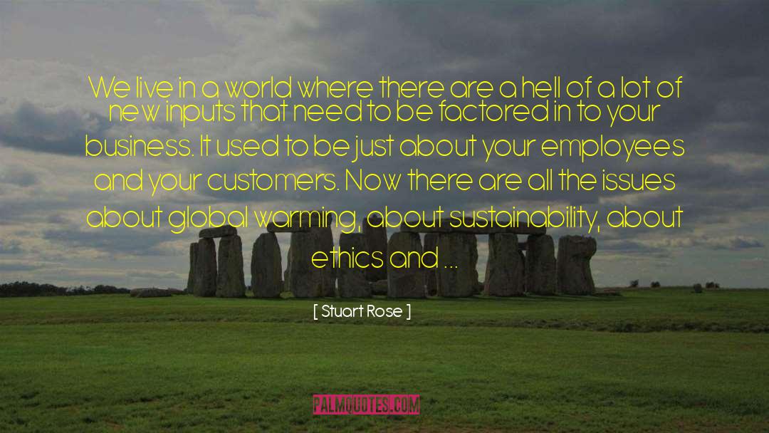 Sustainability quotes by Stuart Rose