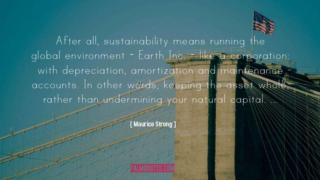 Sustainability quotes by Maurice Strong