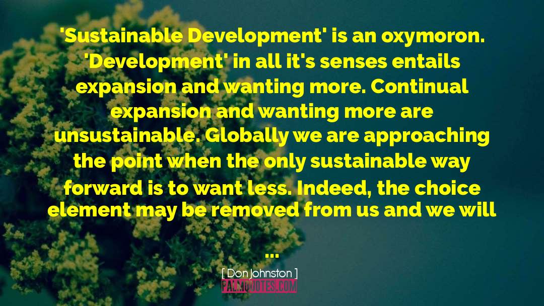 Sustainable Development quotes by Don Johnston