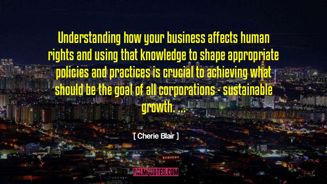 Sustainable Way quotes by Cherie Blair